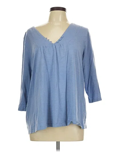Pre-owned Avenue 3/4 Sleeve T-shirt In Blue