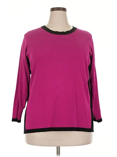 Pre-owned Avenue 3/4 Sleeve T-shirt In Pink