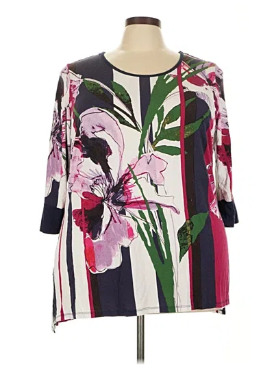 Pre-owned Avenue 3/4 Sleeve T-shirt In Purple