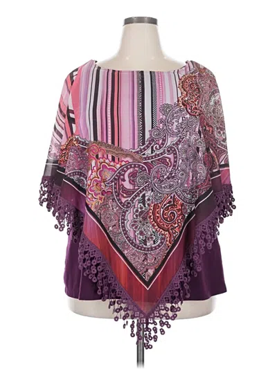 Pre-owned Avenue 3/4 Sleeve T-shirt In Purple