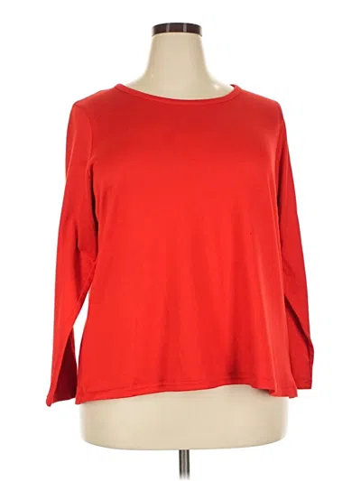 Pre-owned Avenue 3/4 Sleeve T-shirt In Red