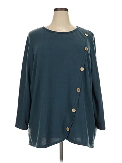 Pre-owned Avenue 3/4 Sleeve T-shirt In Teal