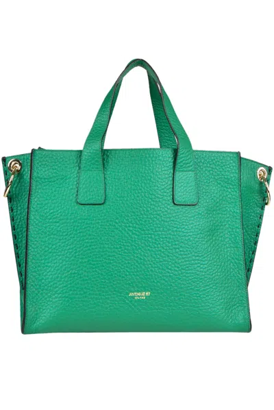 Avenue 67 Chiara Grainy Leather Bag In Green