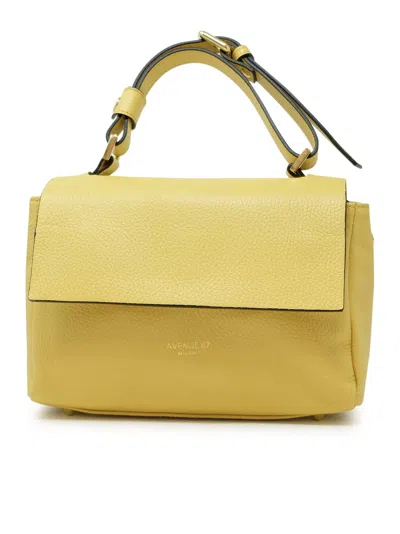 Avenue 67 Elettra Xs Yellow Leather Bag In Green