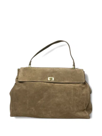 Avenue 67 Suede Tote Bag In Brown