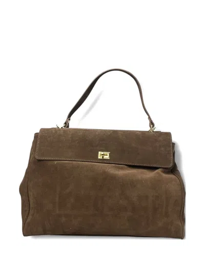 Avenue 67 Suede Tote Bag In Brown