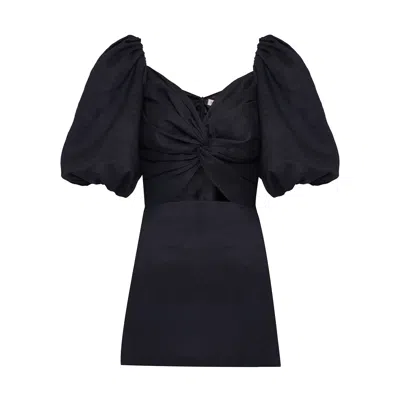 Avenue 8 Women's Balloon Sleeve Mini Dress - Black
