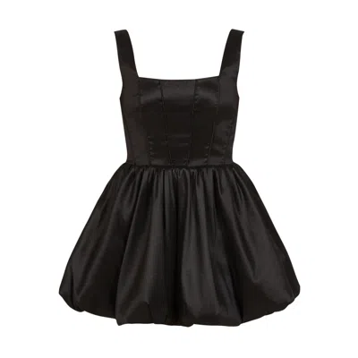 Avenue 8 Women's Bubble Hem Mini Dress - Black