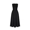 Avenue 8 Women's Flared Mid-length Crepe Dress - Black In Black