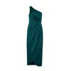 Avenue 8 Women's Green One Shoulder Bodycon Dress - Emerald In Green