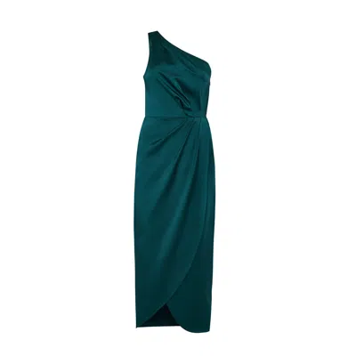 Avenue 8 Women's Green One Shoulder Bodycon Dress - Emerald