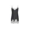 Avenue 8 Women's Lace Detailed Mini Cami Dress - Black & White In Black