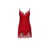 Avenue 8 Women's Lace Detailed Mini Cami Dress - Red In Red
