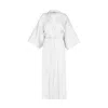 Avenue 8 Women's Maxi Silk Collar Robe - White In White
