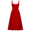 Avenue 8 Women's Mid-length Poplin Dress - Red In Red