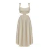 Avenue 8 Women's Neutrals Asymmetric Cut-out Dress