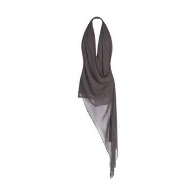 Avenue 8 Women's Neutrals Chiffon Mini Draped Dress - Mink