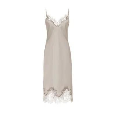 Avenue 8 Women's Neutrals Lace Detailed Midi Cami Dress - Latte