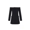 Avenue 8 Women's Off-shoulder Fitted Mini Blazer Dress - Black In Black