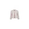 Avenue 8 Women's Pink / Purple Cropped Blazer Jacket - Powder Pink In Pink/purple