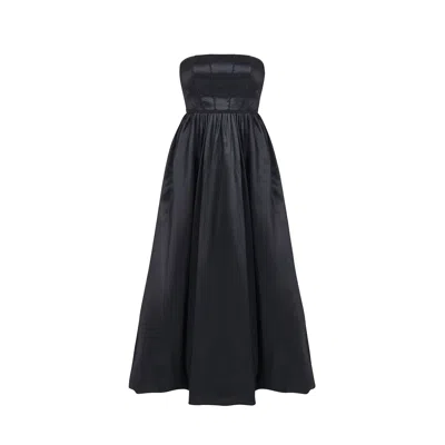 Avenue 8 Women's Sleeveless Taffeta Dress - Black