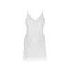 Avenue 8 Women's White Embellished Mini Silk Dress In White