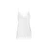 Avenue 8 Women's White Embellished Silk Camisole In White