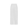 Avenue 8 Women's White Embellished Silk Pants With Carved Side Detailing In White