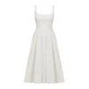 Avenue 8 Women's White Mid-length Poplin Dress - Ivory In White