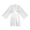 Avenue 8 Women's White Mini Robe With Belt In White