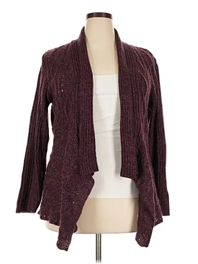 Pre-owned Avenue Cardigan Sweater In Burgundy