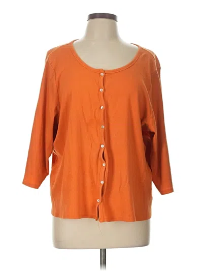 Pre-owned Avenue Cardigan Sweater In Orange