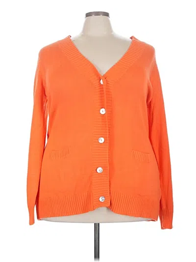 Pre-owned Avenue Cardigan Sweater In Orange