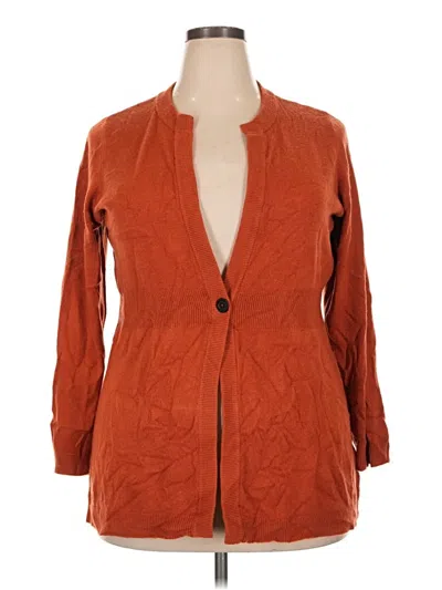 Pre-owned Avenue Cardigan Sweater In Orange