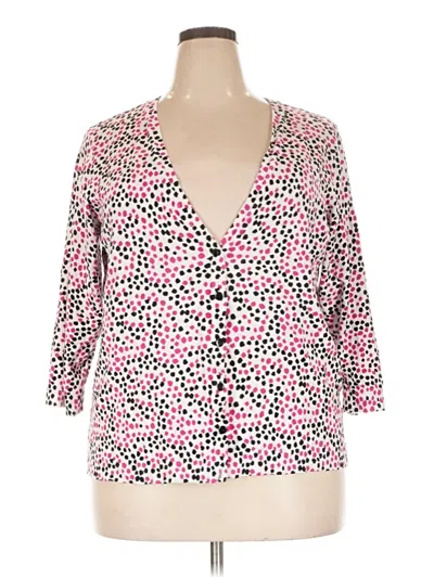 Pre-owned Avenue Cardigan Sweater In Pink