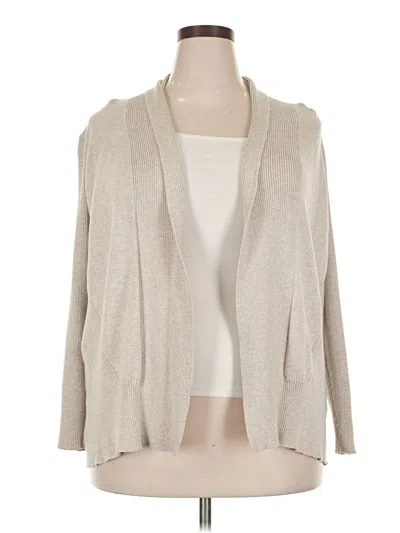 Pre-owned Avenue Cardigan Sweater In Tan