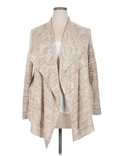 Pre-owned Avenue Cardigan Sweater In Tan