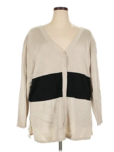 Pre-owned Avenue Cardigan Sweater In Tan
