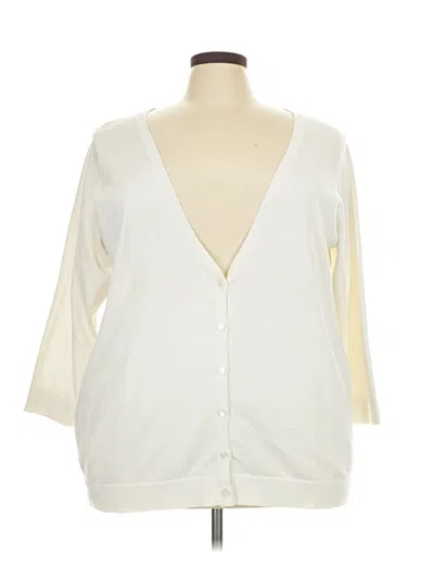 Pre-owned Avenue Cardigan Sweater In White