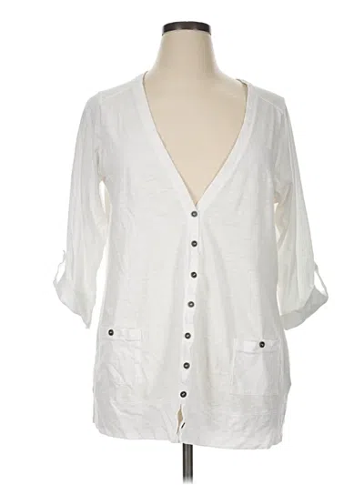 Pre-owned Avenue Cardigan Sweater In White