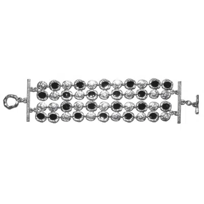 Avenue Chic Women's Andrea Bracelet In Silver In Black