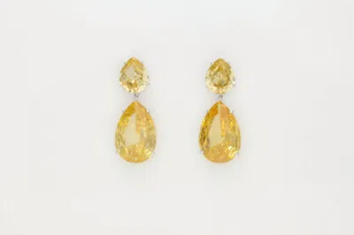 Avenue Chic Women's Angelina Teardrop Earrings In Yellow In Gold