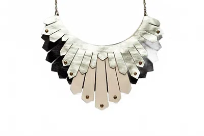 Avenue Chic Women's Collar Torcaza Necklace In Black In Silver