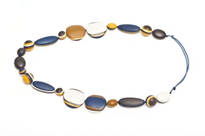 Avenue Chic Women's Colorful Resin Necklace In Multi In Blue