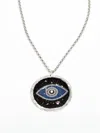 Avenue Chic Women's Evil Eye Pendant Necklace In Silver In Metallic