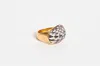 Avenue Chic Women's Exotic Leather Dome Ring In Natural In Gold