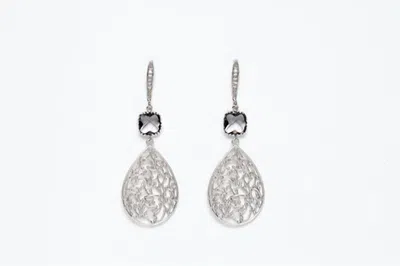 Avenue Chic Women's Filigree Teardrop Earrings In Silver In Metallic