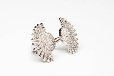 Avenue Chic Women's Half Sunburst Cuff Ring In Silver In Metallic