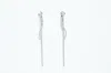 Avenue Chic Women's Infinity Long Bar Earrings In Silver In Metallic