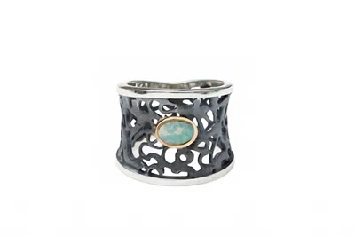 Avenue Chic Women's Lace Ring In Silver In Black